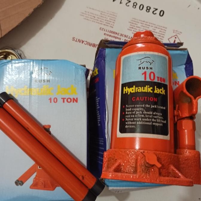 dongkrak botol 10 ton hydraulic jack ( RUSH )