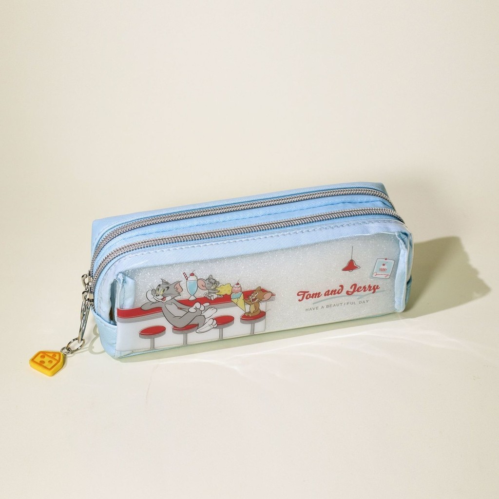 

Tempat Pensil Kapasitas Besar, Tempat Pensil Transparan Double Layer