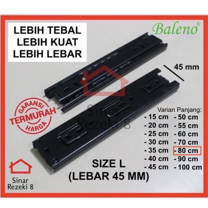 Rel Laci Double Baleno 80 Cm / Track Full Extension