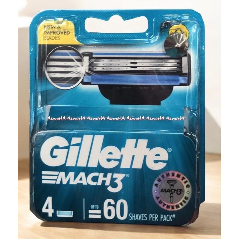 

Gillette Mach 3 Cartridge Isi Ulang Pisau Cukur Gillete Mach3 4pcs