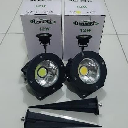 Lampu Sorot Taman Tancap Led Cob 12W 220V Henseki (White & Warm White)