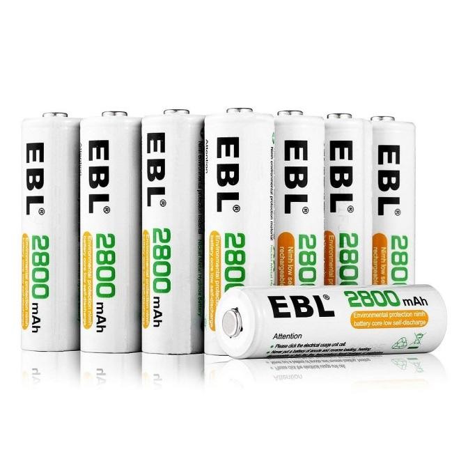 TERBARU - EBL Battery AA 2800 mAH Rechargeable - Paket 8 Baterai