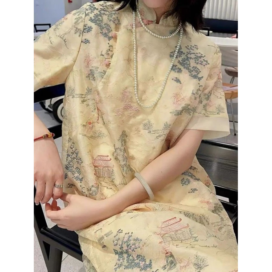 DRESS QIPAO 3954 CHEONGSAM KOREA DRESS IMLEK WANITA PREMIUM IMPORT