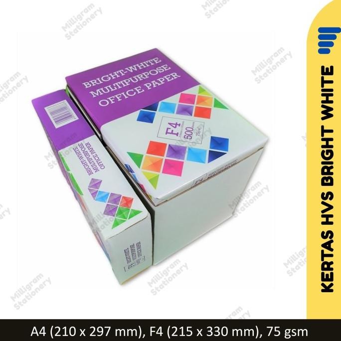 

Kertas HVS A4 F4 75 gr Bright White Multipurpose Office Paper/ Dus