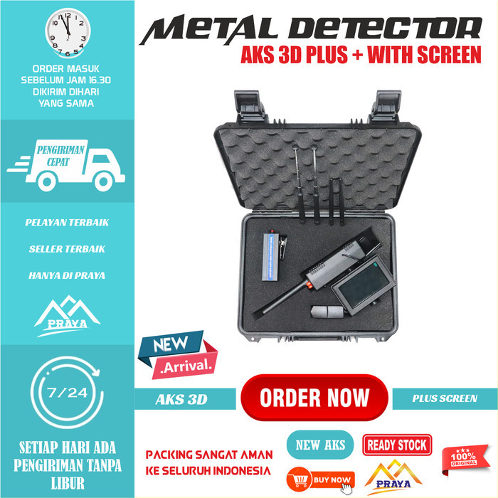 TERBARUUU AKS PLUS PROFESSIONAL METAL DETECTOR detektor logam emas perak tembaga