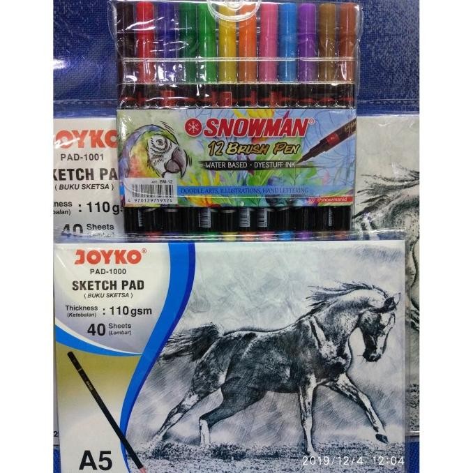 

Best Seller PAKET KADO NATAL ANAK SKETCH BOOK A5 DAN BRUSH PEN 12 WARNA SNOWMAN