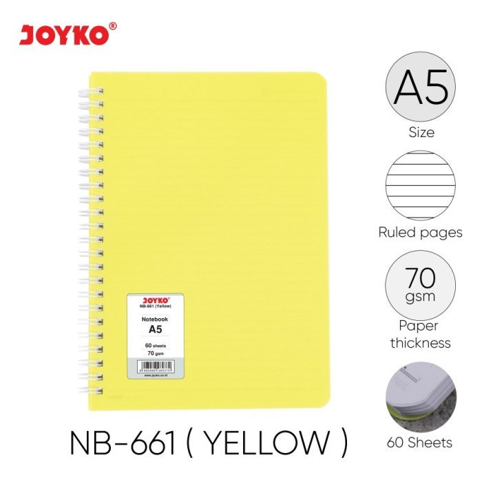 

FA358 Ruled Notebook Diary Agenda Buku Catatan Bergaris Joyko NB-661 60 lbr OBRAL