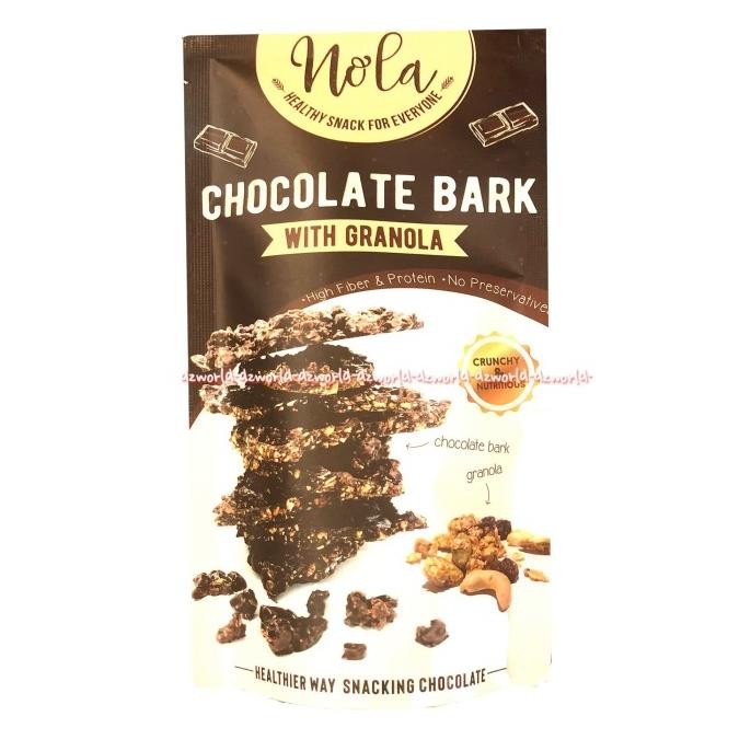 

Nola ChocolateBark withGranola Crunchy Nutritiouss Snack Cokelat 100gr