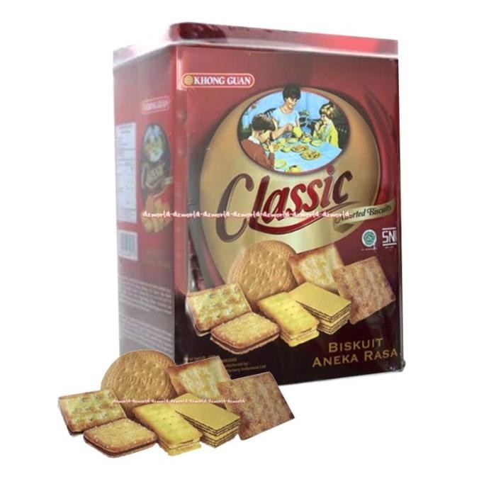 

Khong Guan Classic 600gr Assorted Biscuits Biskuit Aneka Rasa Kaleng