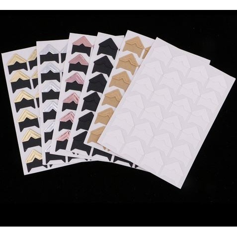 

CN462 Corner Frame Sticker - Stiker Sudut Foto Bahan Kraft Paper (24pcs) STOK TERBATAS