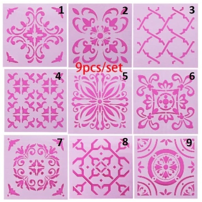 

SR340 Plastic Stencil - Stensil Dekorasi Motif_MANDALA05 OBRAL