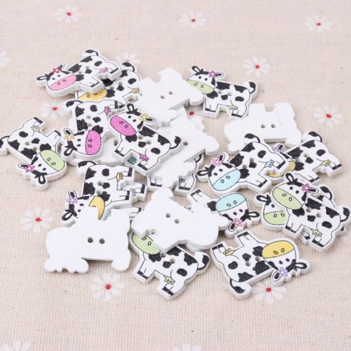 

EJ593 Kancing Kayu Dua Lubang - Cow Style (10pcs) STOK TERBATAS