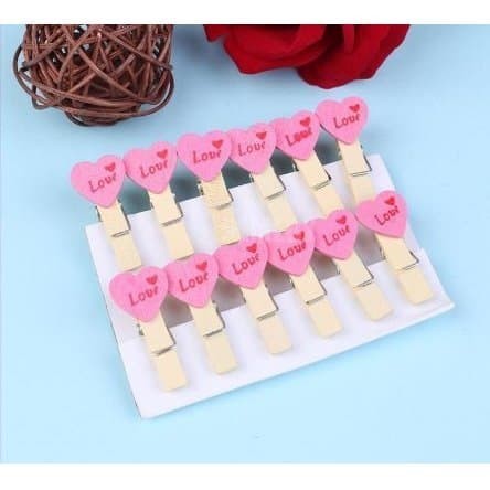 

EY710 Penjepit Kayu Mini Motif Love Letter #01 (6pcs) TERBARU