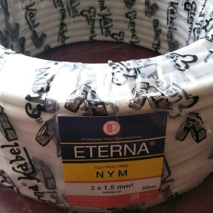 PROMO SPECIAL Kabel ETERNA NYM 2x1.5 2x1,5 Meteran Permeter ORI 100% Eterna TEMBAGA