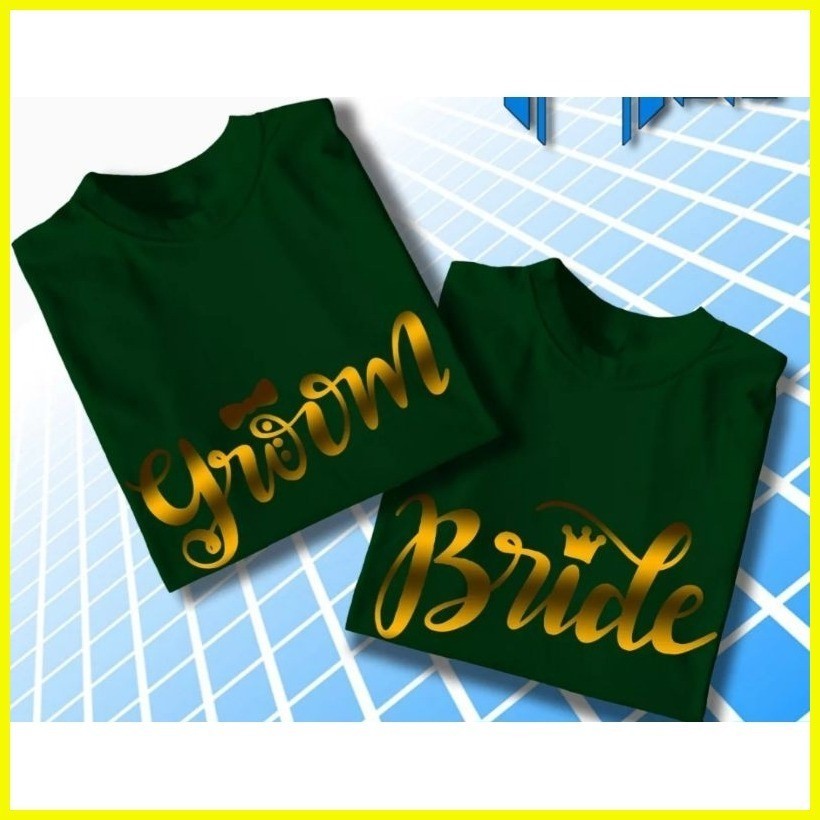 ⚽︎ ◴ ☩ GOLD GROOM&BRIDE/(PASANGAN 2 PCS)KAOS KATUN BERKUALITAS |rYENysDX|