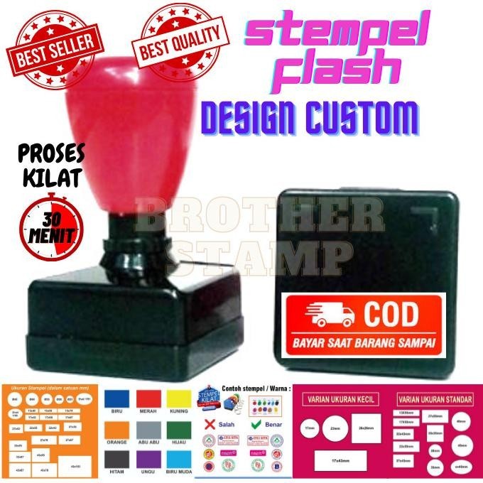 

STEMPEL CUSTOM / 35X35 MM / OTOMATIS TINTA /BISA 2 WARNA