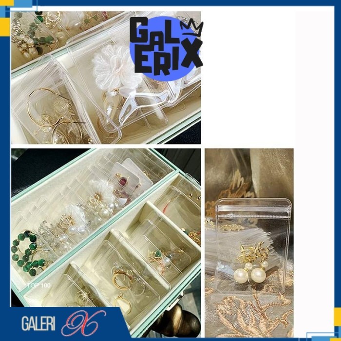 

Galeri -X- 100Pcs Plastik Klip Mika Tebal Bahan PVC Ziplock Plastic Clip Tebal Accessories Permata