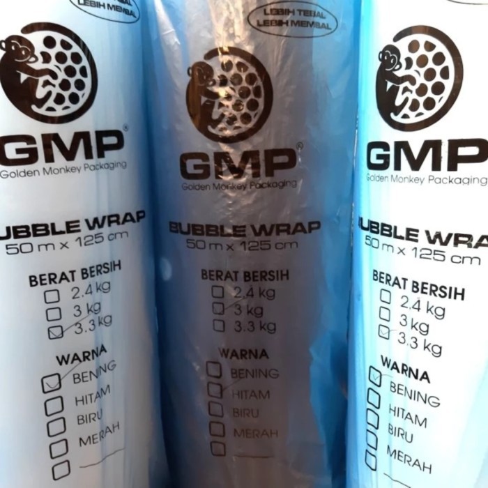 

Bubble GMP 3 kg Bening & Hitam 125 cm x 50 meter