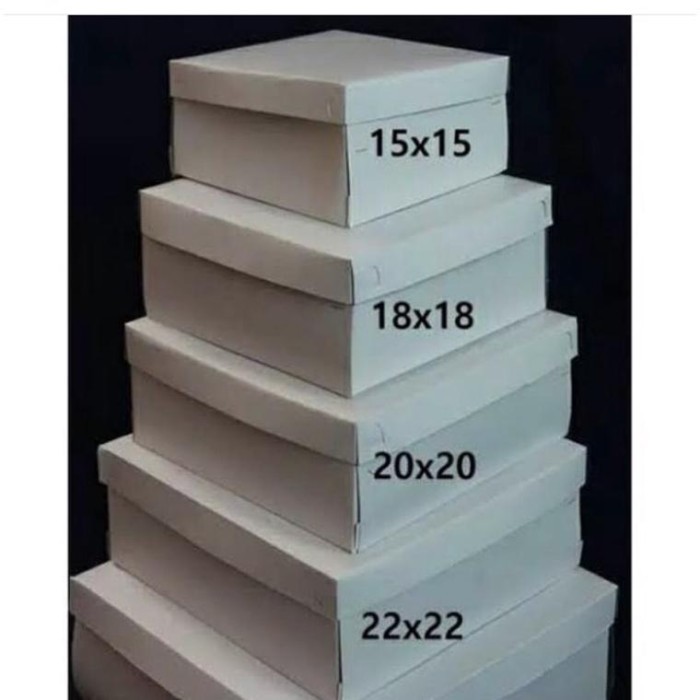 

Dus Putih 22x22 24x24 25x25 27x27 30x30 tebal premium nasi box kue