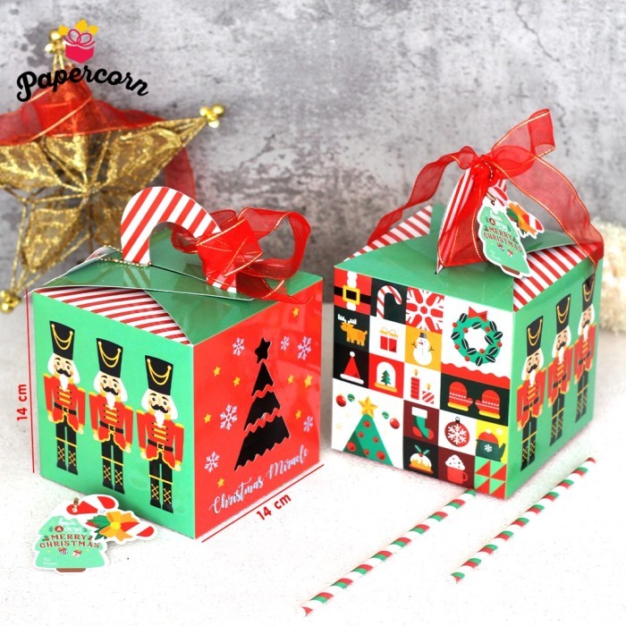 

10 pcs Box Natal / Box Christmas Nutracker uk 14x14x14 cm Muat 2