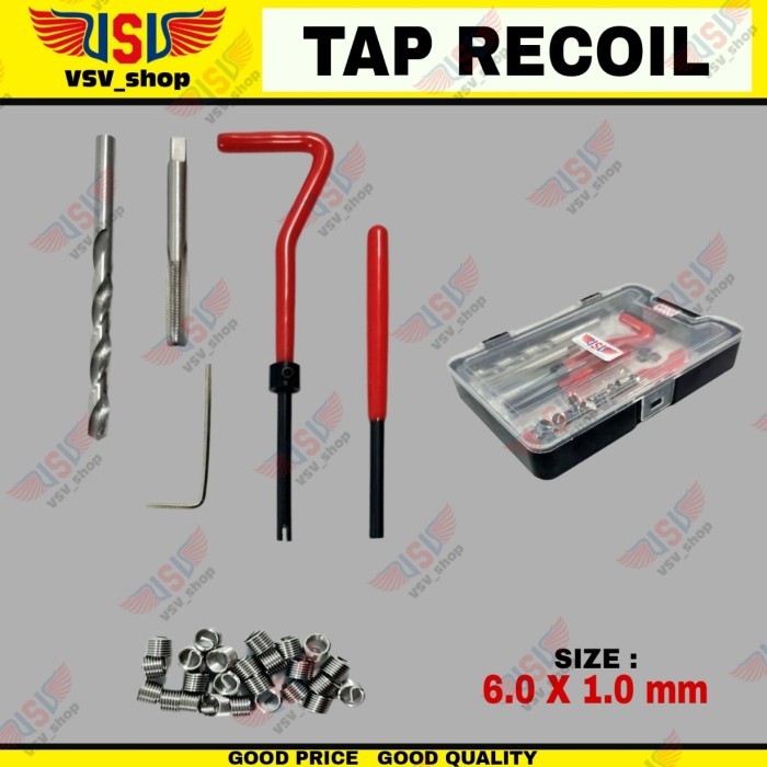 Ready Thread Repair Kit Set M6x1 Tap recoil Helicoil Hand Tap Drat Rusak