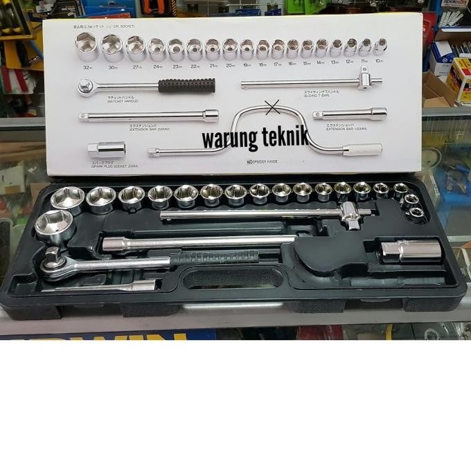 Cnl Kunci Socket Set 24 Pcs 1/2" 6Pt Hemat