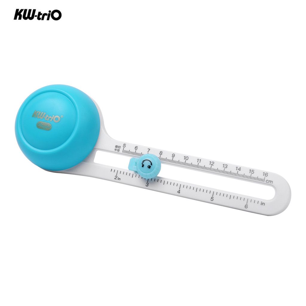 

Paper cutter KW-triO Circular Paper Cutter Rotary Circle Cutter Manual Round Cutting Tool Paper Trimmer Scrapbooking Tool with Replacement Cutter Head for DIY Paper Cards Craft Supplies Sewing Tool
