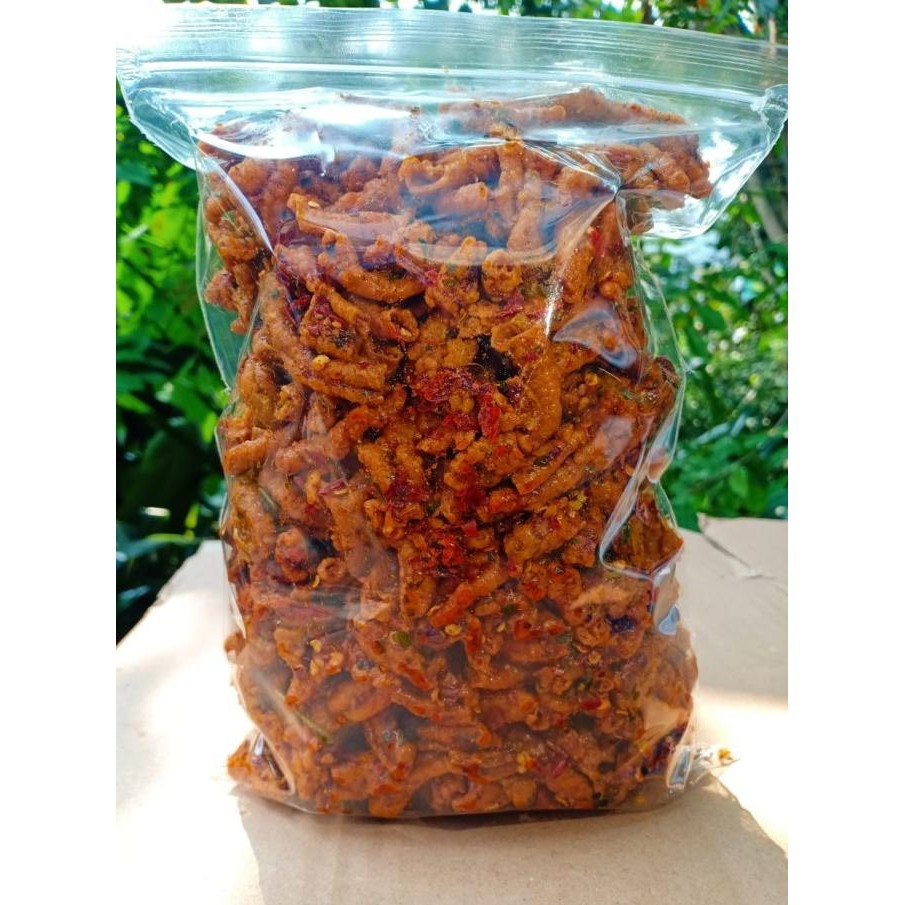 

Ready Keripik Usus Ayam Crispy 1Kg Pedas Daun Jeruk & Termasuk Ppn-