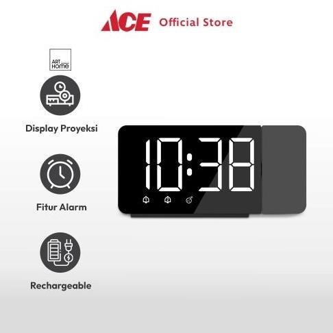 

Arthome Jam Meja Led Proyeksi Em3211 Desk Clock Jam Digital Aesthetic Dekorasi Meja Hiasan Rumah Tempat Komersial - Putih KS88