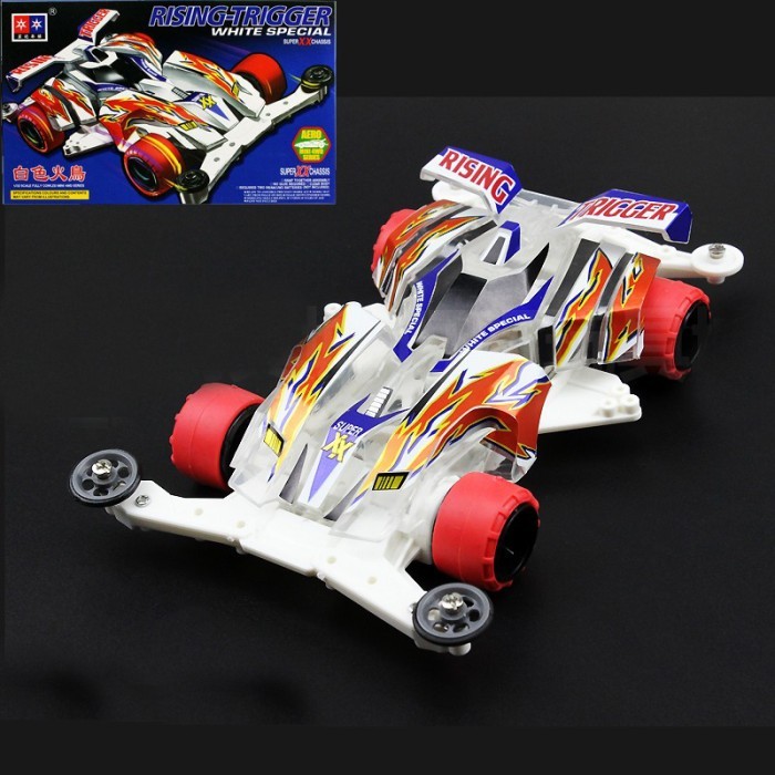 Tamiya Mini 4WD Merk Daxing Rising Trigger White Clear Special