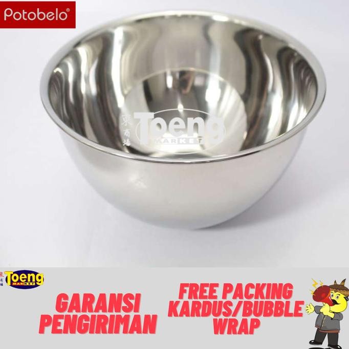 BOWL STAINLESS BESAR - MIXING DEEP BOWL 24CM POTOBELO 2807T