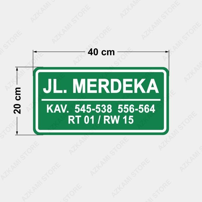 

C0ME! Rambu Plang Papan Custom Nama Jalan 40cm x 20cm Plat Alumunium KGS