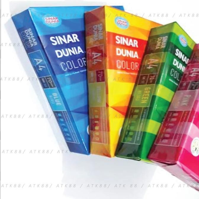 

Sale Kertas Hvs Warna Sinar Dunia Sidu A4 70 Gram