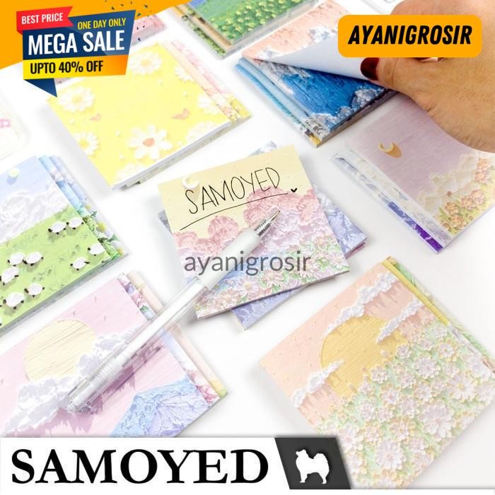 

TERLARIS KERTAS MEMO TEMPEL / STICKY NOTES PAD SAMOYED SN-P3 BY AYANI GROSIR !!