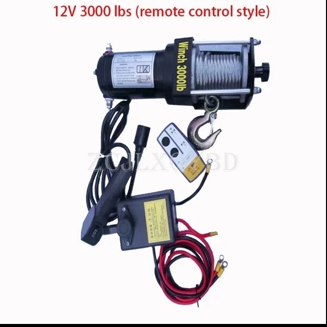 Elektrik Winch 1500Kg 3000lbs, Winch ATV Hoist