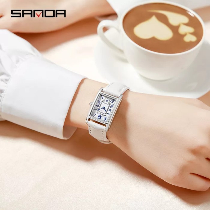 Sanda 1116 Jam Tangan Wanita Analog Retro Style Tali Kulit Quartz