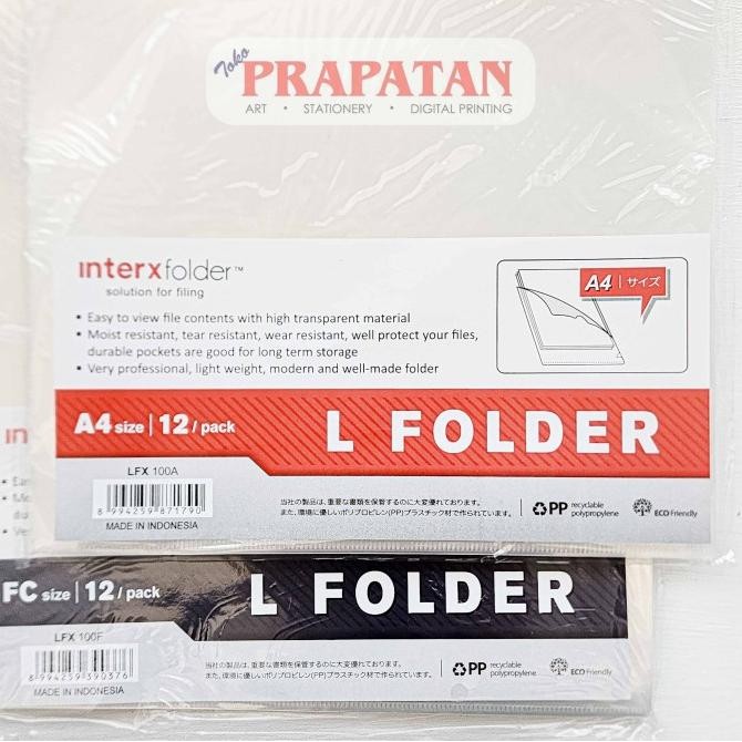 

Premium Quality InterX Map L Folder Bening Transparan LFX100 (ISI 12 PER PACK)