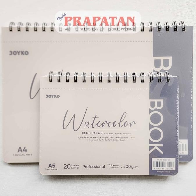 

Premium Joyko Spiral Watercolor Book WLBK-2600 | Buku Cat Air