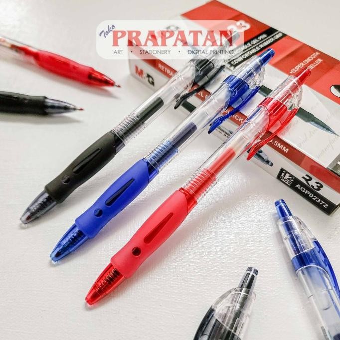 

New Arrival M&G Retractable Gel Pen 0.5mm 23/25 | Pena Jel | Pulpen