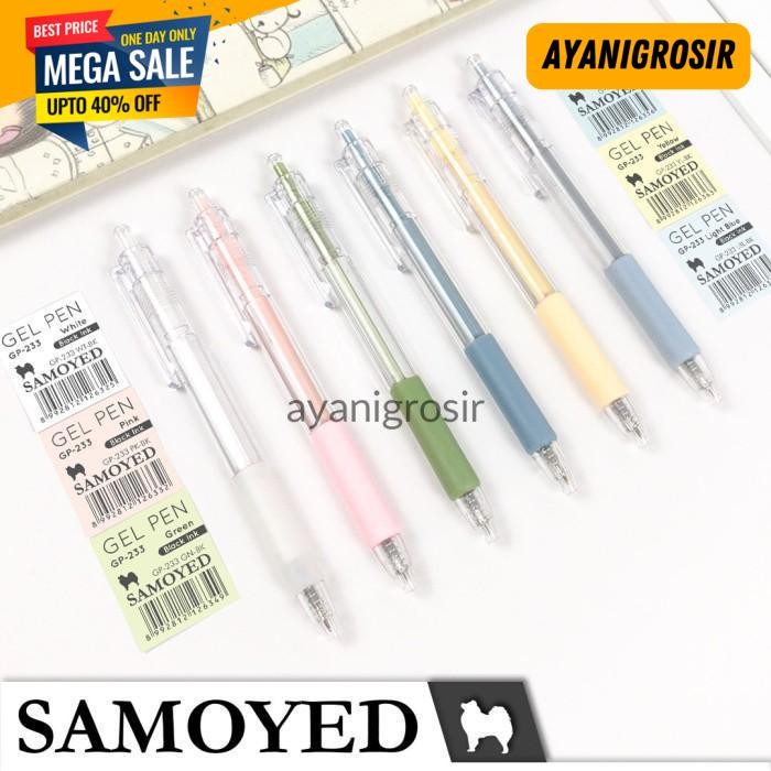 

TERBAIK PULPEN MEKANIK / CETEK / RETRACTABLE GEL PEN SAMOYED GP-233 BY AYANI GROSIR !!