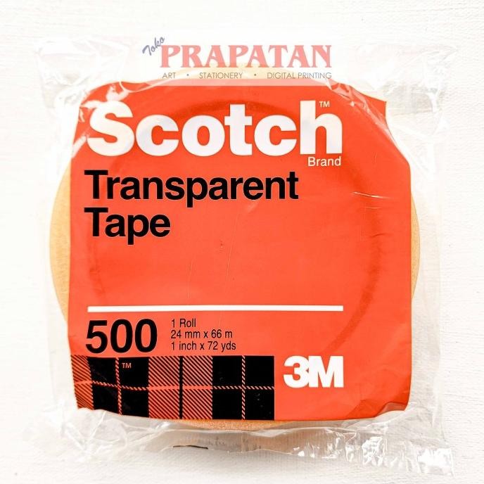 

Premium Quality Scotch Transparent Tape 500 24mm | Isolasi Bening | Selotip