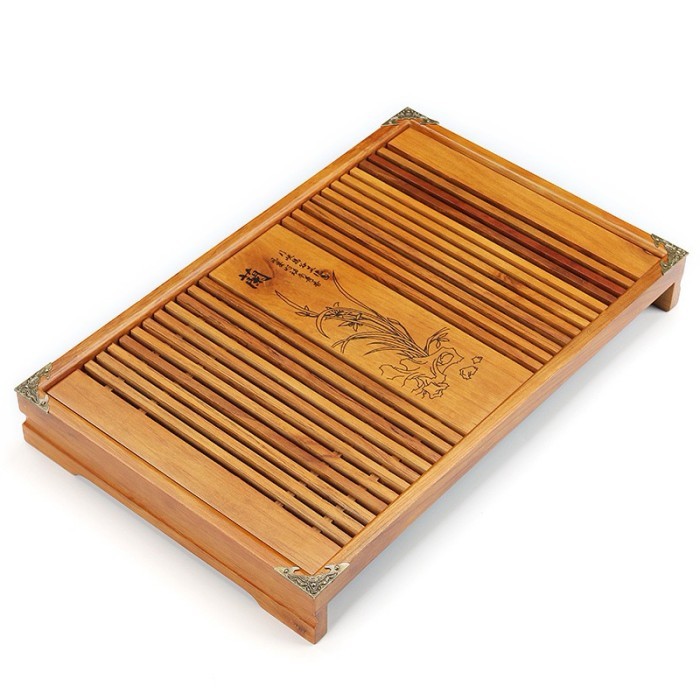 nampan teh kayu jati chinese jepang teh - tea tray kayu chinese jepang