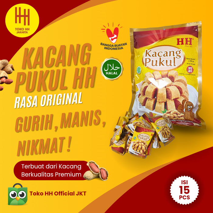 

HEMAT Kacang Pukul HH - Rasa Original - Isi 15 pcs