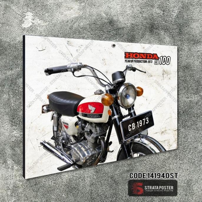 POSTER MOTOR HONDA CB HIASAN DINDING OTOMOTIF WALL DECOR VINTAGE