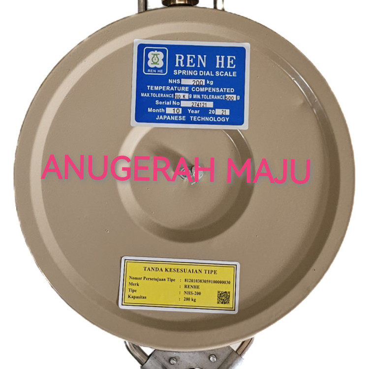 Timbangan Gantung Jarum 200Kg / Timbangan Gantung 200 Kg Renhe