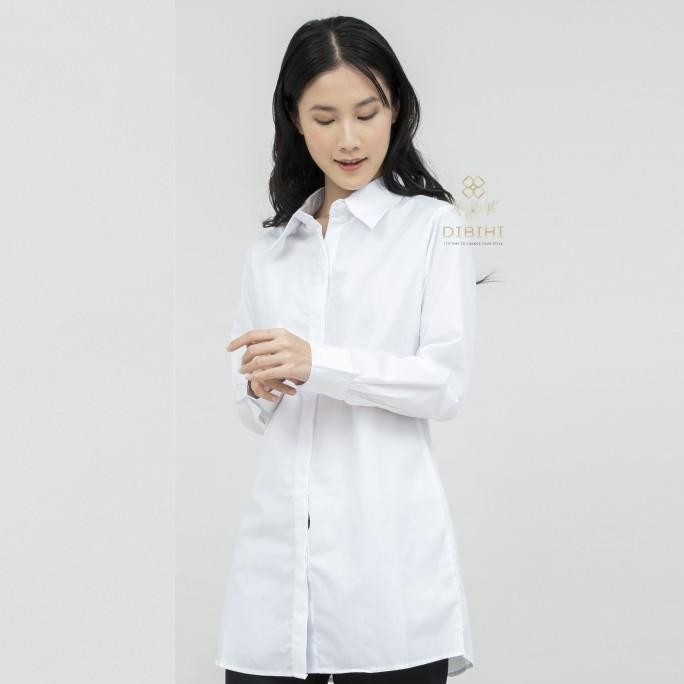 Baru Tunik Putih Polos | Kemeja Tunik Putih | Kemeja Putih Tunik