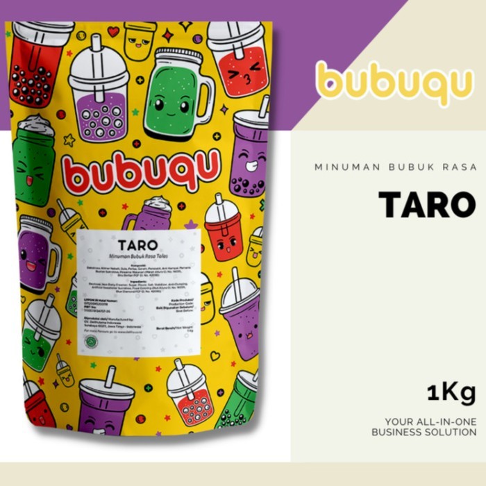 

Bubuqu Powder Drink Taro Latte - Bubuk Numan Taro Susu 1 Kg