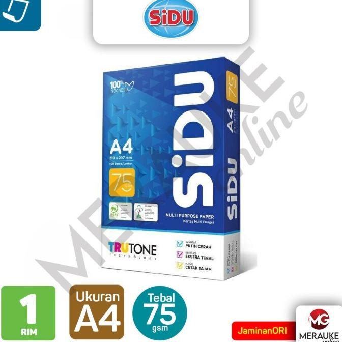 

Sale Kertas Hvs Sidu A4S 75Gsm Isi 500 Lembar
