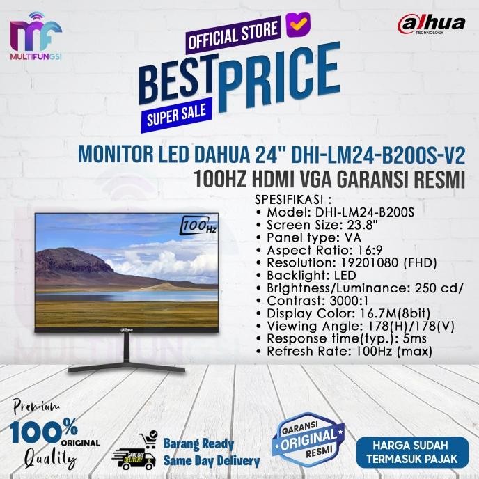 

Monitor LED Dahua 24" DHI-LM24-B200S-V2 100Hz HDMI VGA