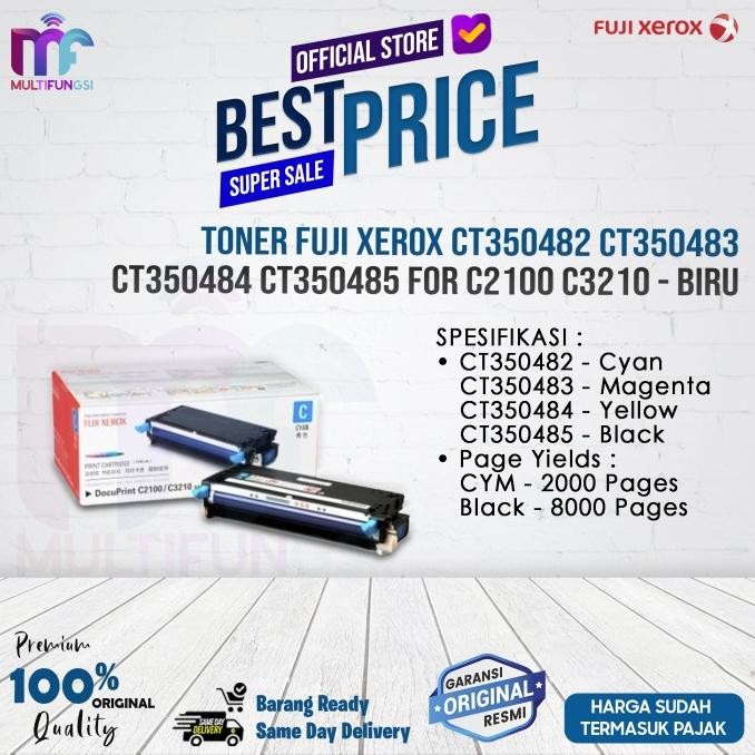 

Toner Fuji Xerox CT350482 CT350483 CT350484 CT350485 For C2100 C3210